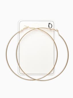 Серьги кольца QF «Классика», d=10 см, цвет золото