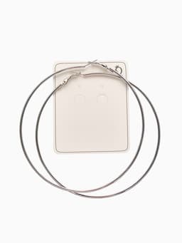 Серьги кольца QF «Классика», d=10 см, цвет серебро