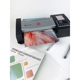 Пленка для ламинирования A4 216×303 мм, 75 мкм, 100 штук, глянцевые, Гелеос