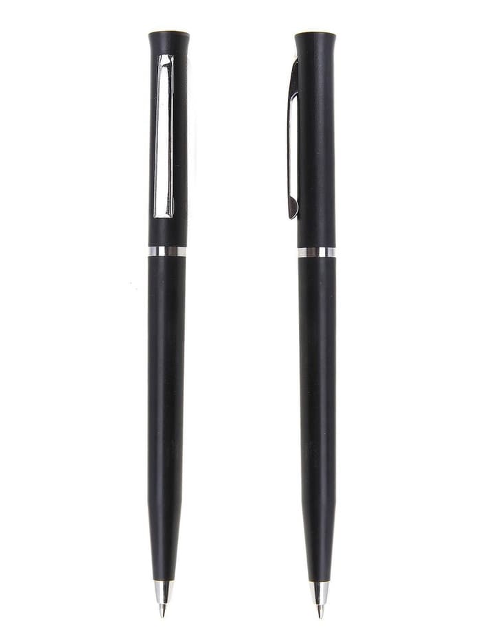 Ручка под логотип Calligrata, шариковая, поворотная, синий стержень, узел 0.7 мм, корпус чёрный матовый с серебристым