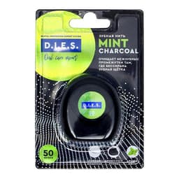 Зубная нить D.I.E.S., мята с углём, 50 м