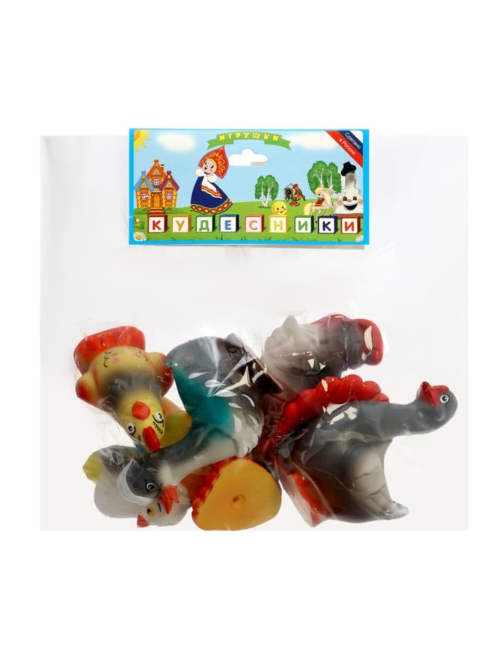 Резиновые игрушки «Птицеферма», набор 6 шт.