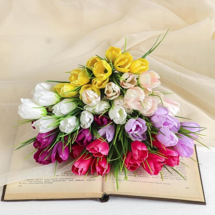 Букет искусственный «Тюльпаны», h=32 см, МИКС