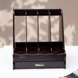 Органайзер для бумаги, 4 секции, с выдвижным ящиком, 30×28×30 см