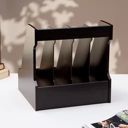 Органайзер для бумаги, 4 секции, с выдвижным ящиком, 30×28×30 см