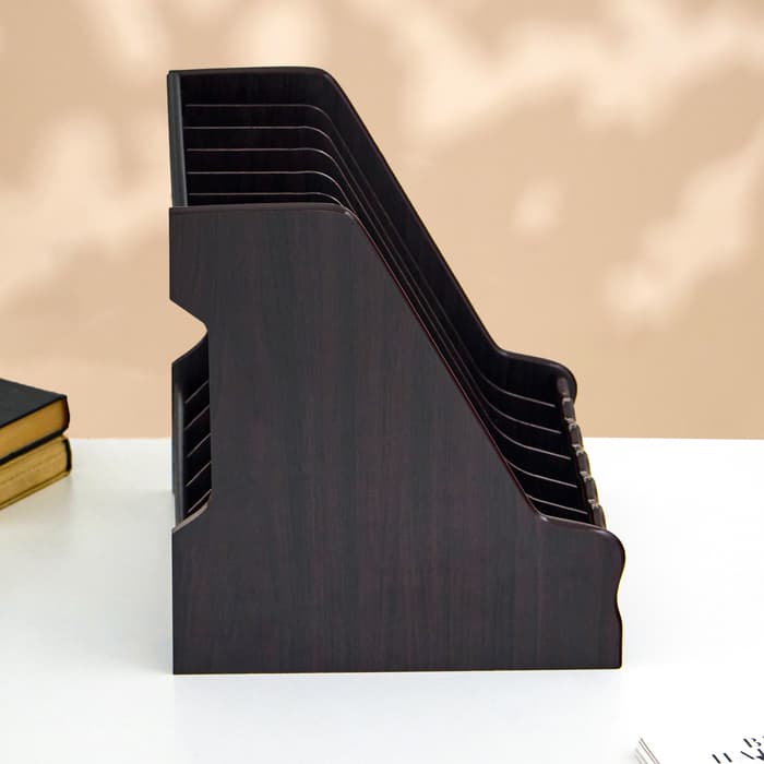 Органайзер для бумаги, 6 секций, с выдвижным ящиком, 30×28×30 см, МИКС