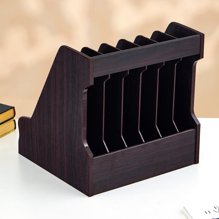 Органайзер для бумаги, 6 секций, с выдвижным ящиком, 30×28×30 см, МИКС