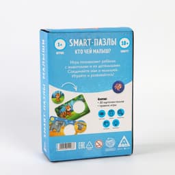 Настольная игра «Smart-пазлы. Кто чей малыш?», 30 карточек, 3+