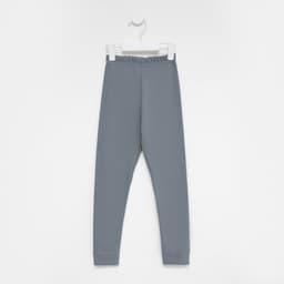 Легинсы термо для девочки, серо-голубые, рост 122-128 см
