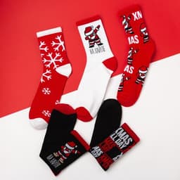 Носки мужские новогодние KAFTAN XMAS, набор 5 пар, размер 41-44 (27-29 см)