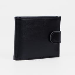 Портмоне мужское на кнопке TEXTURA, отдел для купюр, для карт, для монет, цвет чёрный