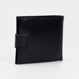 Портмоне мужское на кнопке TEXTURA, отдел для купюр, для карт, для монет, цвет чёрный