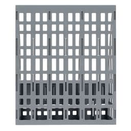 Лоток для бумаг LINE, А4, сборный, вертикальный, 3 отделения, серый