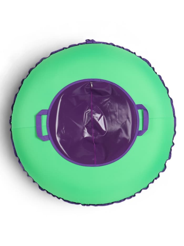 Тюбинг – ватрушка Winter Star, диаметр чехла 110 см, зелёный, фиолетовый
