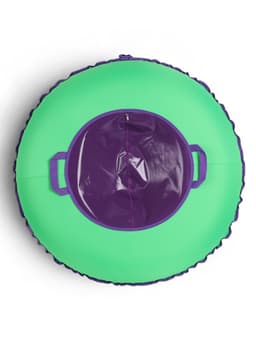 Тюбинг – ватрушка Winter Star, диаметр чехла 110 см, зелёный, фиолетовый