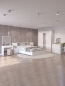 Спальный гарнитур «Аура», комплект 7 предметов, цвет белый