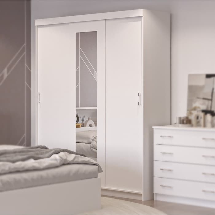 Спальный гарнитур «Аура», комплект 7 предметов, цвет белый