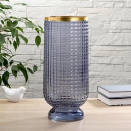 Ваза для цветов «Киркинес» Черника Маркуль, 30×13 см, стекло