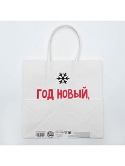 Пакет подарочный новогодний «Год Новый, а ты старый», 22×22×11 см