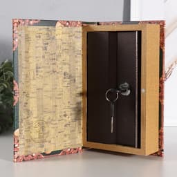Шкатулка книга - сейф «Секрет богатства», дерево, искусственная кожа, 21×13×5 см