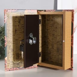 Шкатулка книга - сейф «Секрет богатства», дерево, искусственная кожа, 21×13×5 см