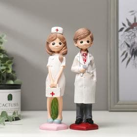 Набор фигурок полистоун «Врач и медсестра», 2 шт., 19.5×4.3×5.7 см