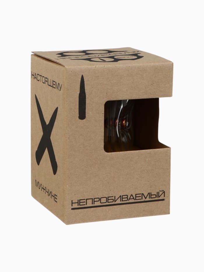 Стакан гранёный непробиваемый с пулей «Крафт», 250 мл