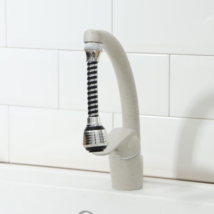 Поворотная насадка на кран Доляна «Флекс Фикс», d=1.5 см, с изменяемым углом наклона и интенсивностью струи, с сеткой