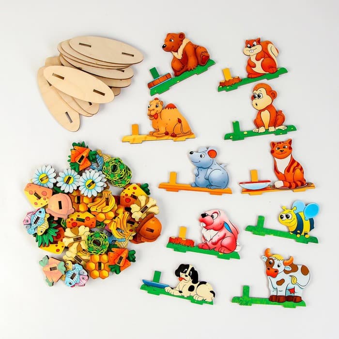 Сортер «Накорми меня», 10 фигурок животных