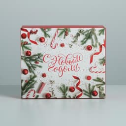 Упаковка для кондитерских изделий «С Новым годом!», 20×17×6 см