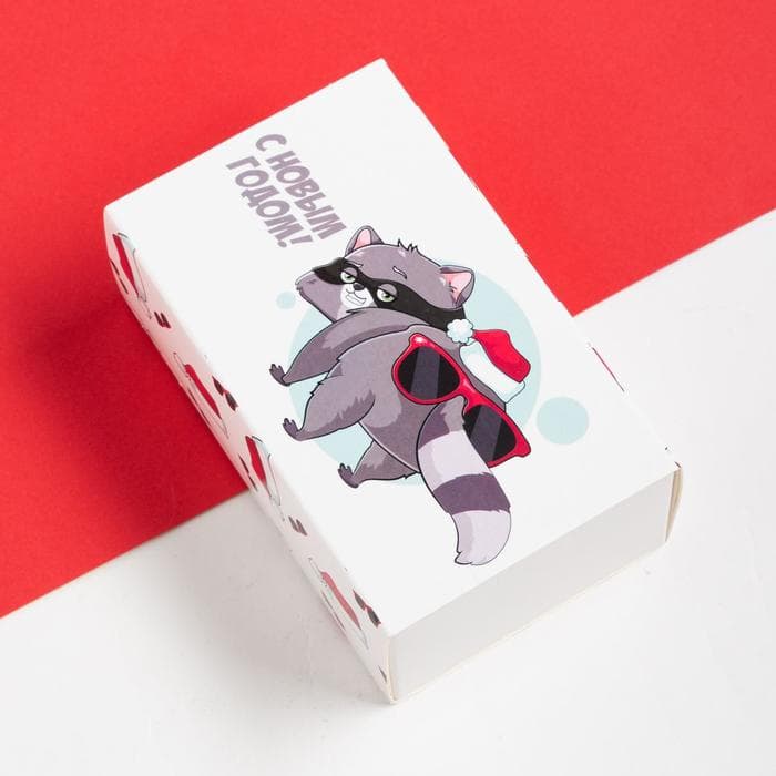 Носки мужские новогодние «Енот», набор 2 пары, размер 41-44