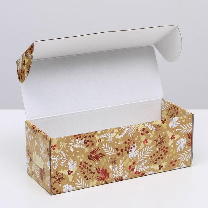 Коробка подарочная новогодняя складная «Новогодний», 12×33.6×12 см, Новый год