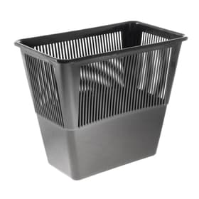Корзина для бумаг и мусора Стамм, 12 л, пластик, сетчатая, прямоугольная, черная