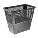 Корзина для бумаг и мусора Стамм, 12 л, пластик, сетчатая, прямоугольная, черная