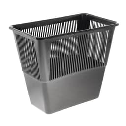 Корзина для бумаг и мусора Стамм, 12 л, пластик, сетчатая, прямоугольная, черная