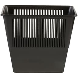Корзина для бумаг и мусора Стамм, 12 л, пластик, сетчатая, прямоугольная, черная