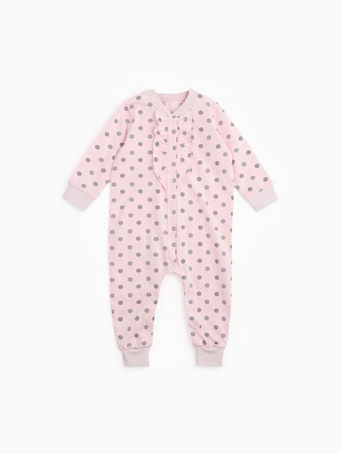 Комбинезон для девочки «Крошка Я. Горошек», рост 62-68 см, розовый