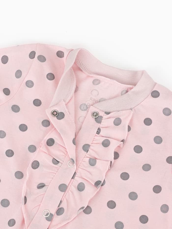 Комбинезон для девочки «Крошка Я. Горошек», рост 62-68 см, розовый