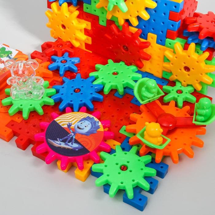 Конструктор, шестеренки, 99 деталей, свет, звук, Фиксики