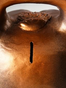 Копилка для денег «Бык гиря», гипс, золото-бронза, 20×21×19 см