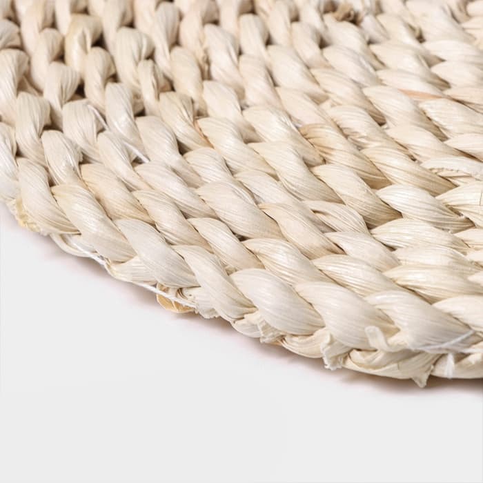 Салфетка сервировочная на стол Доляна «Косичка», плетёная, d=25 см, бежевая