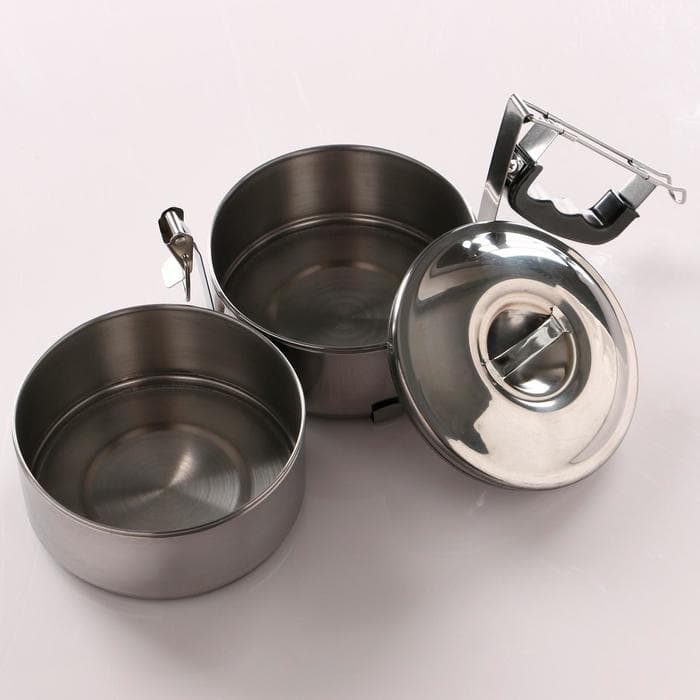 Ланч бокс TAKE IT EASY. 1.4 л. 13.3×17.5 см, с отделениями для еды, с ручкой, нержавеющая сталь