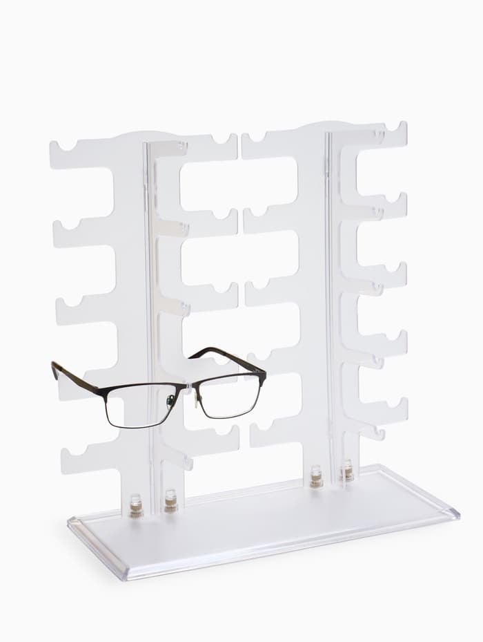 Подставка под очки 10 мест, 32×13×31 см, настольная, прозрачная