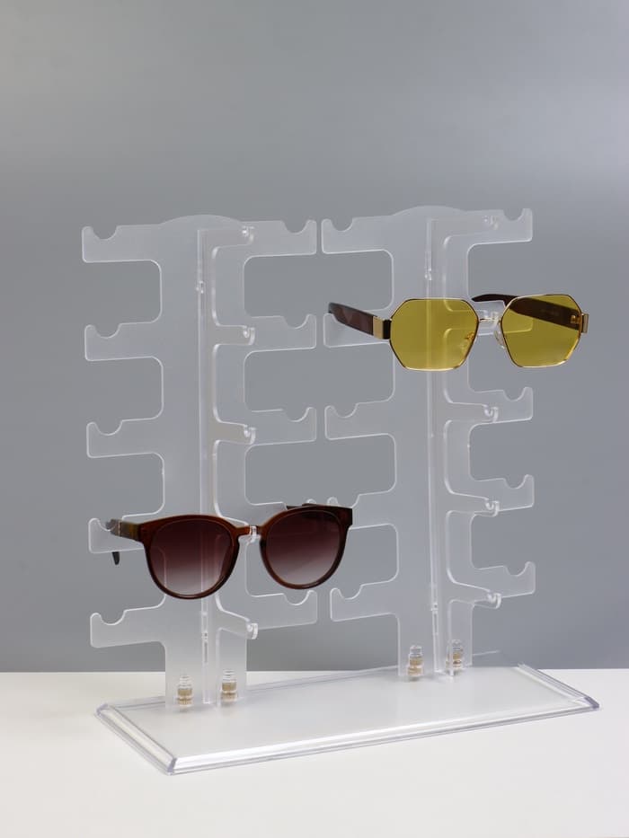 Подставка под очки 10 мест, 32×13×31 см, настольная, прозрачная