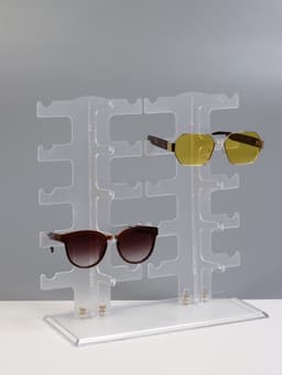 Подставка под очки 10 мест, 32×13×31 см, настольная, прозрачная