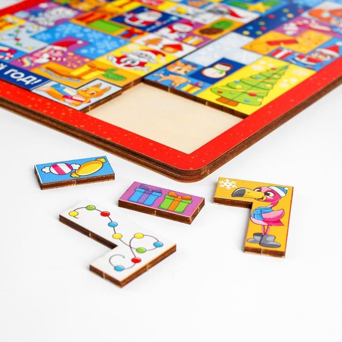 Тетрис Лесная мастерская «Новый год! Любимый праздник», 48 деталей