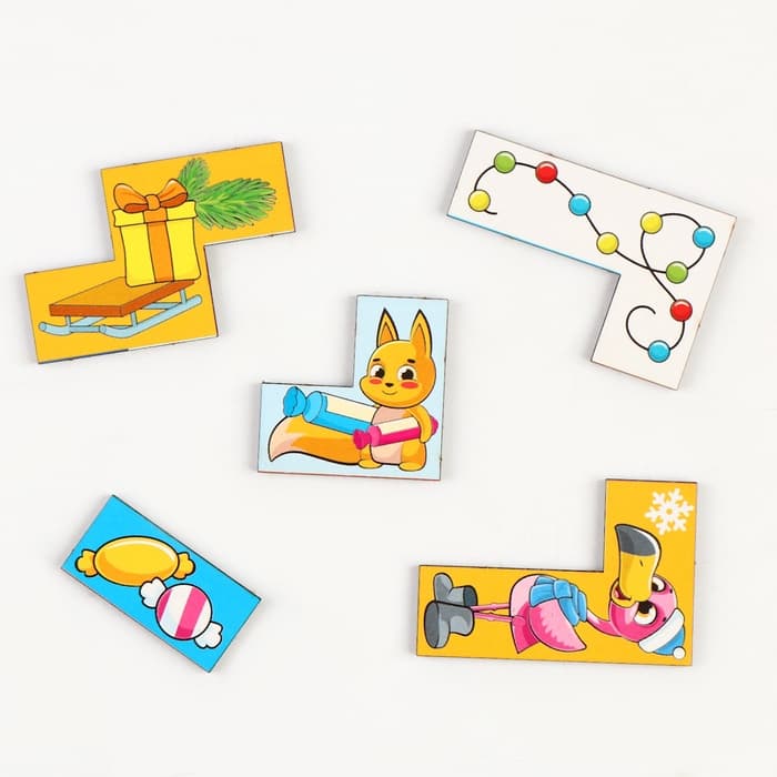 Тетрис Лесная мастерская «Новый год! Любимый праздник», 48 деталей