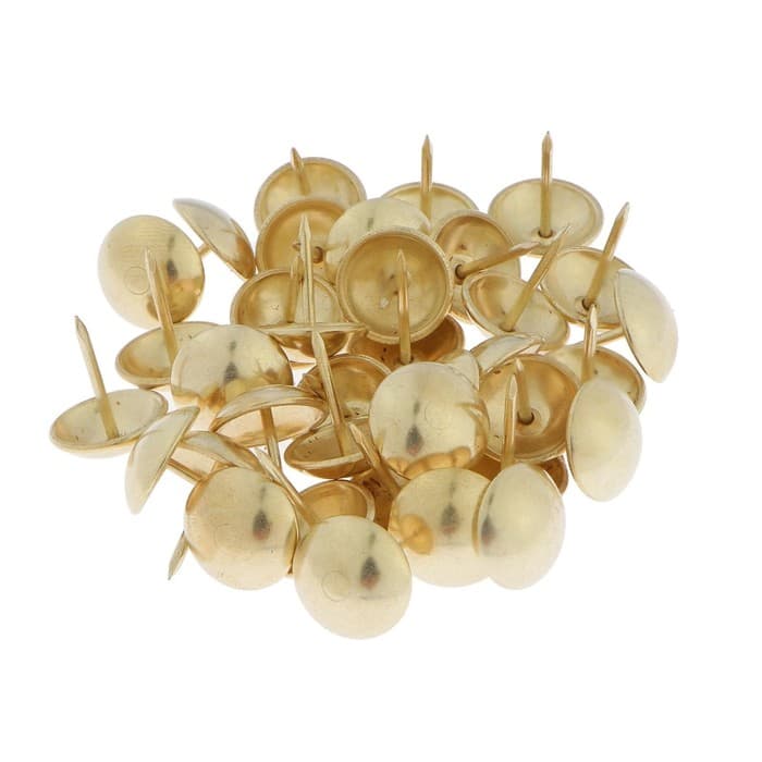 Гвозди ТУНДРА, декоративные, обивочные, 19×22 мм, золото, 200 шт.