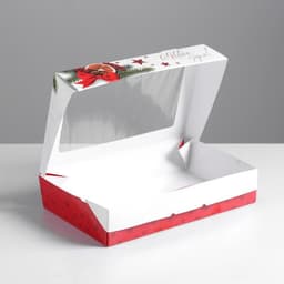 Коробка подарочная новогодняя, складная 20×12×4 см «С новым годом!»