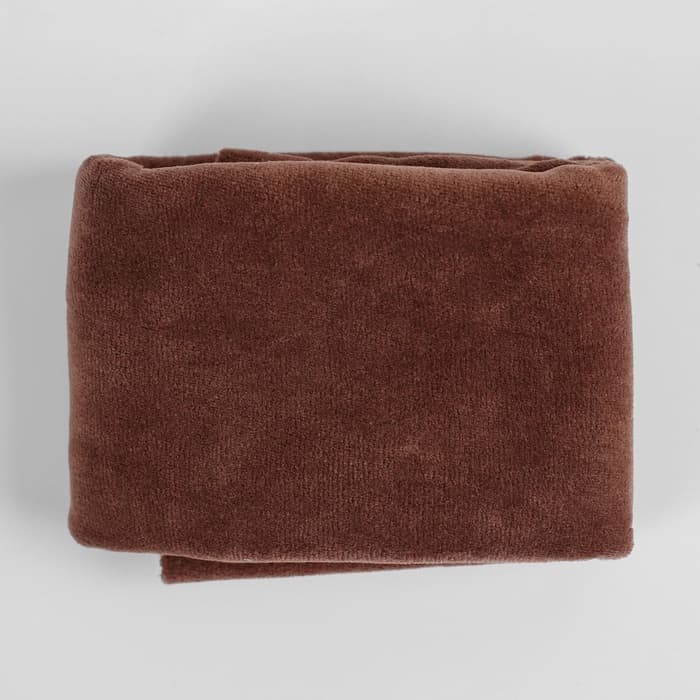 Ткань для рукоделия, велюр на трикотажной основе, цвет коричневый, лоскут 45×50 см